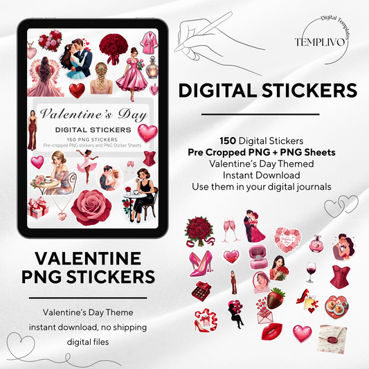 Digital stickers, digital planner stickers, planner stickers, valentines day, png stickers, stickers, ipad stickers, goodnotes stickers, aesthetic stickers, watercolor stickers, valentines png, valentines stickers, valentine, love stickers, valentinstag, digitale sticker, planer sticker