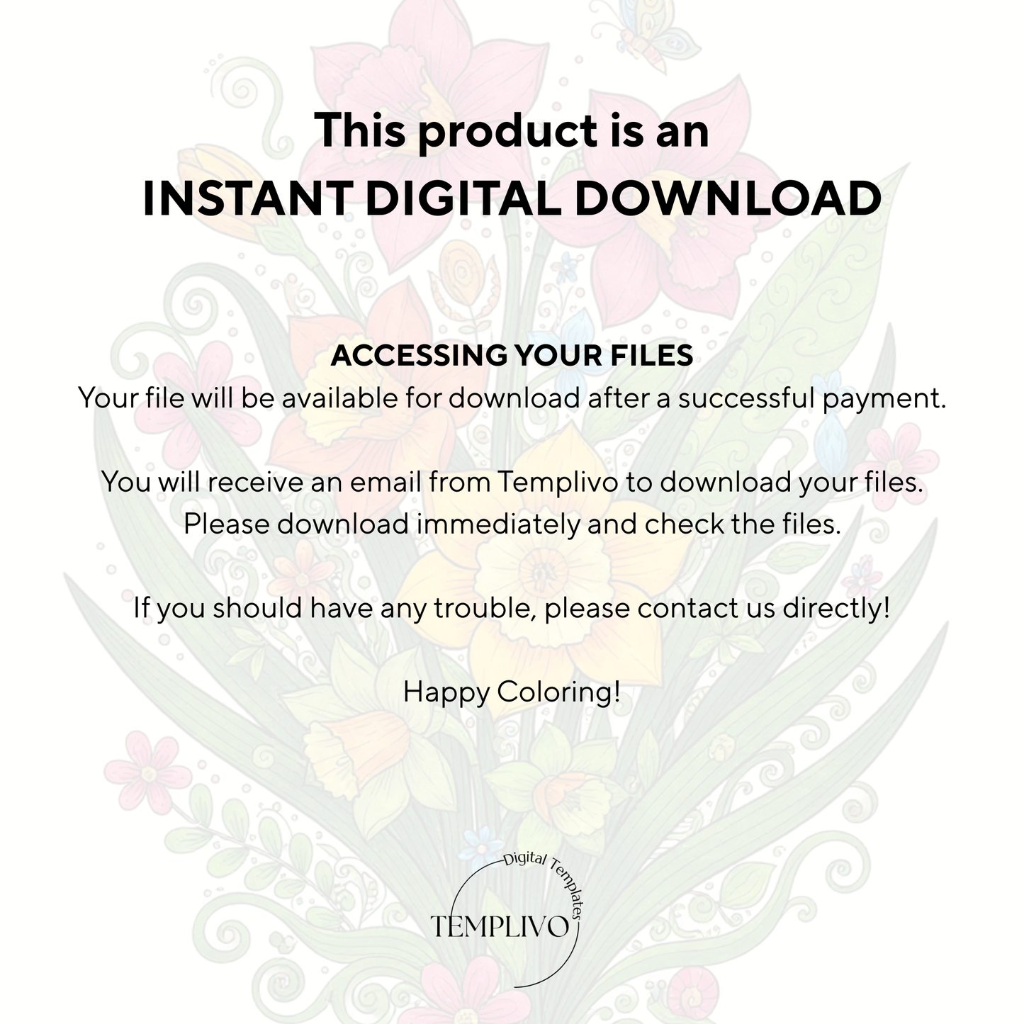 Coloring Book - Spring Flowers