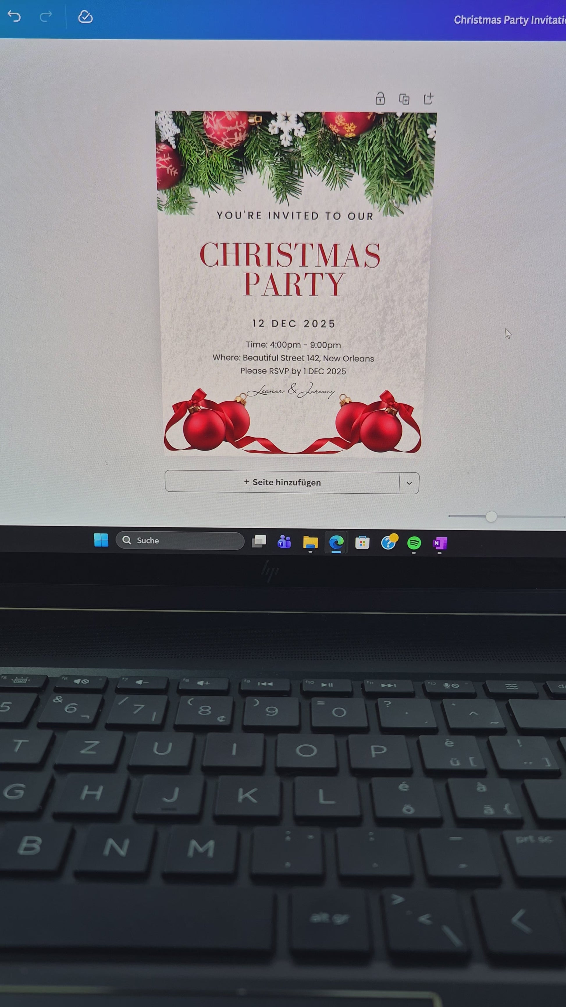 Christmas Party Invitation, Canva template, editable template, printable invitation, digital invitation, electronic invite, Weihnachtsfeier Einladung, Canva Vorlage, christmas invitation, xmas party invite