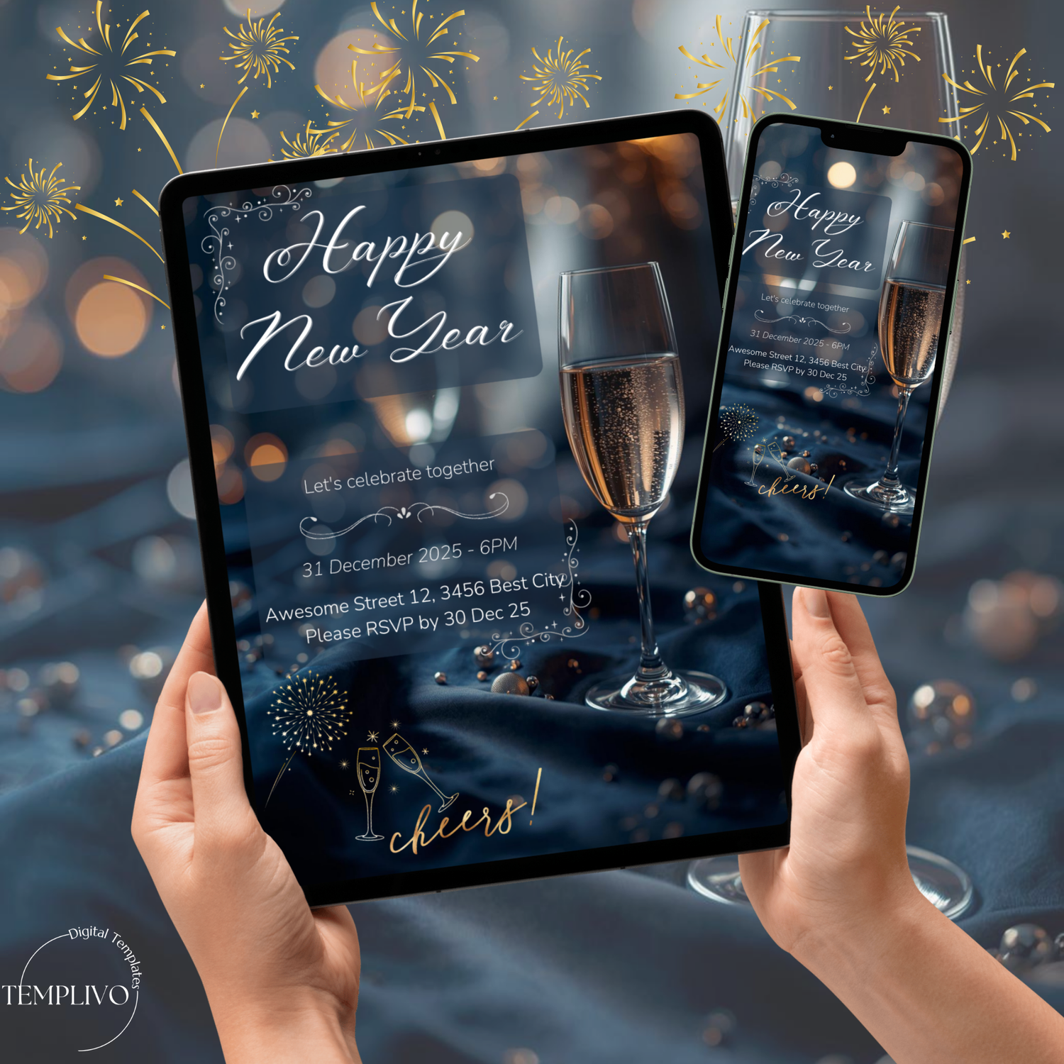 Canva Invitations, Canva templates, editable invitation template