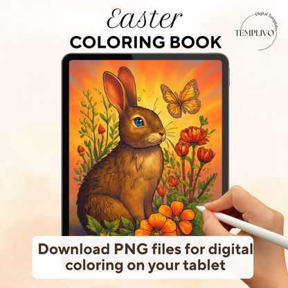 Easter coloring book, adult coloring sheets, coloring book, spring theme, easter colouring, adult coloring book, Malbuch, Malseiten, Ostern, Oster Malbuch, intricate, lilne-art, high detail black and greyscale, pdf, png, printable coloring sheets, digital coloring