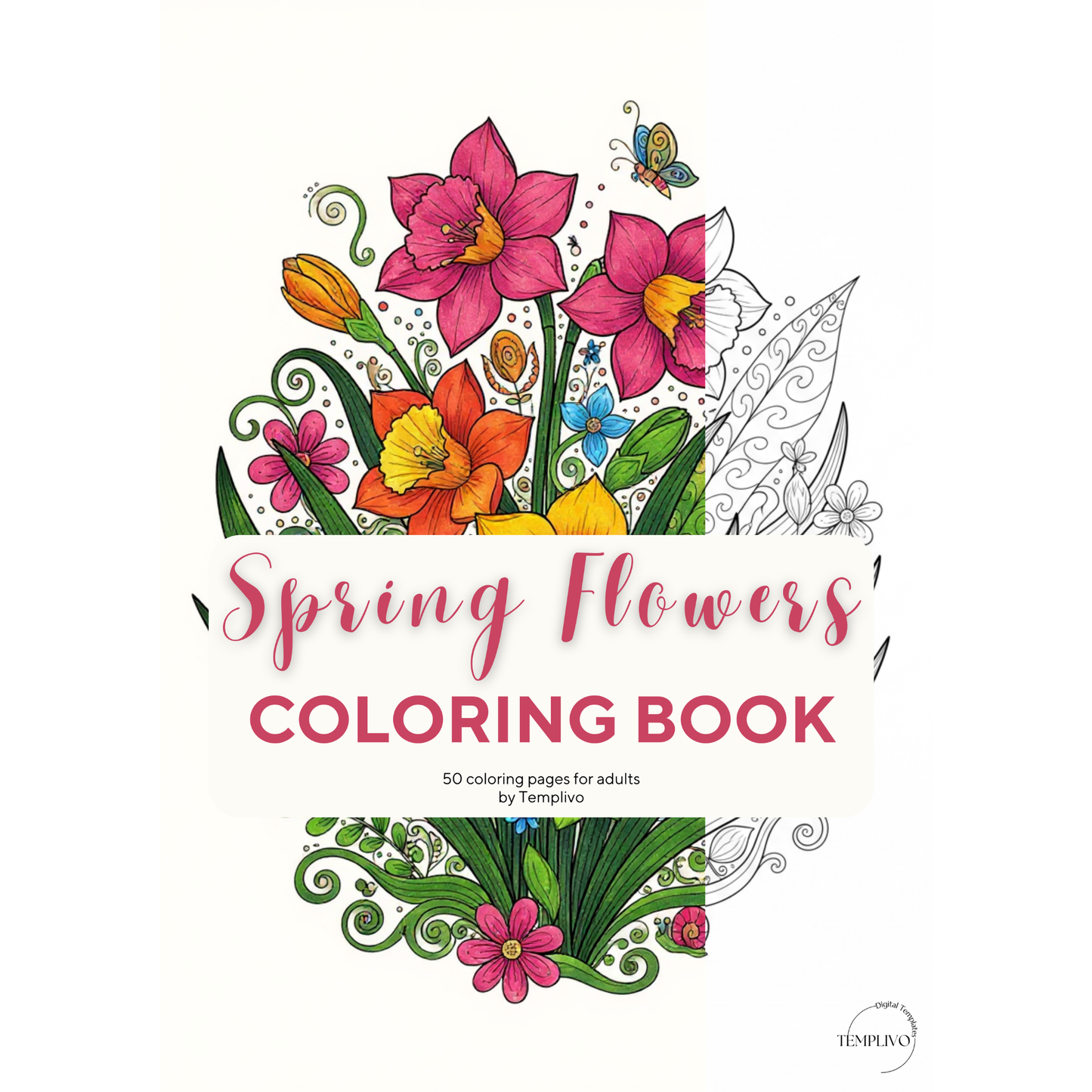 Coloring Book - Spring Flowers