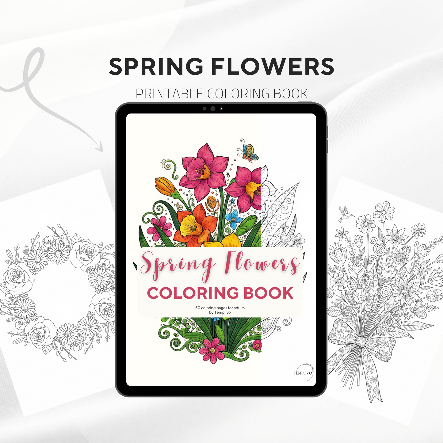 Coloring Book - Spring Flowers