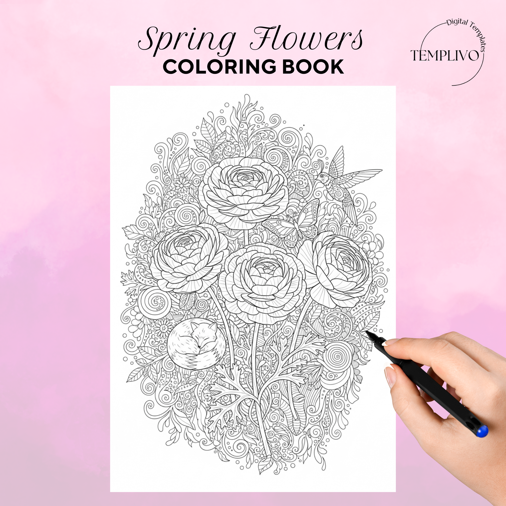 adult coloring pages, Spring Flowers coloring book, coloring book, spring theme, flower colouring, adult coloring book, Malbuch, Malseiten, Frühlingsblumen, frühling Malbuch, intricate, line-art, high detail black and greyscale, pdf, png, printable coloring sheets, digital coloring, livres coloriage adulte, doodle coloring, 
ausmalbilder erwachsene, digital download, Instant download, Coloring Pages for adults, coloriage png, floral coloring, printemps, fleurs