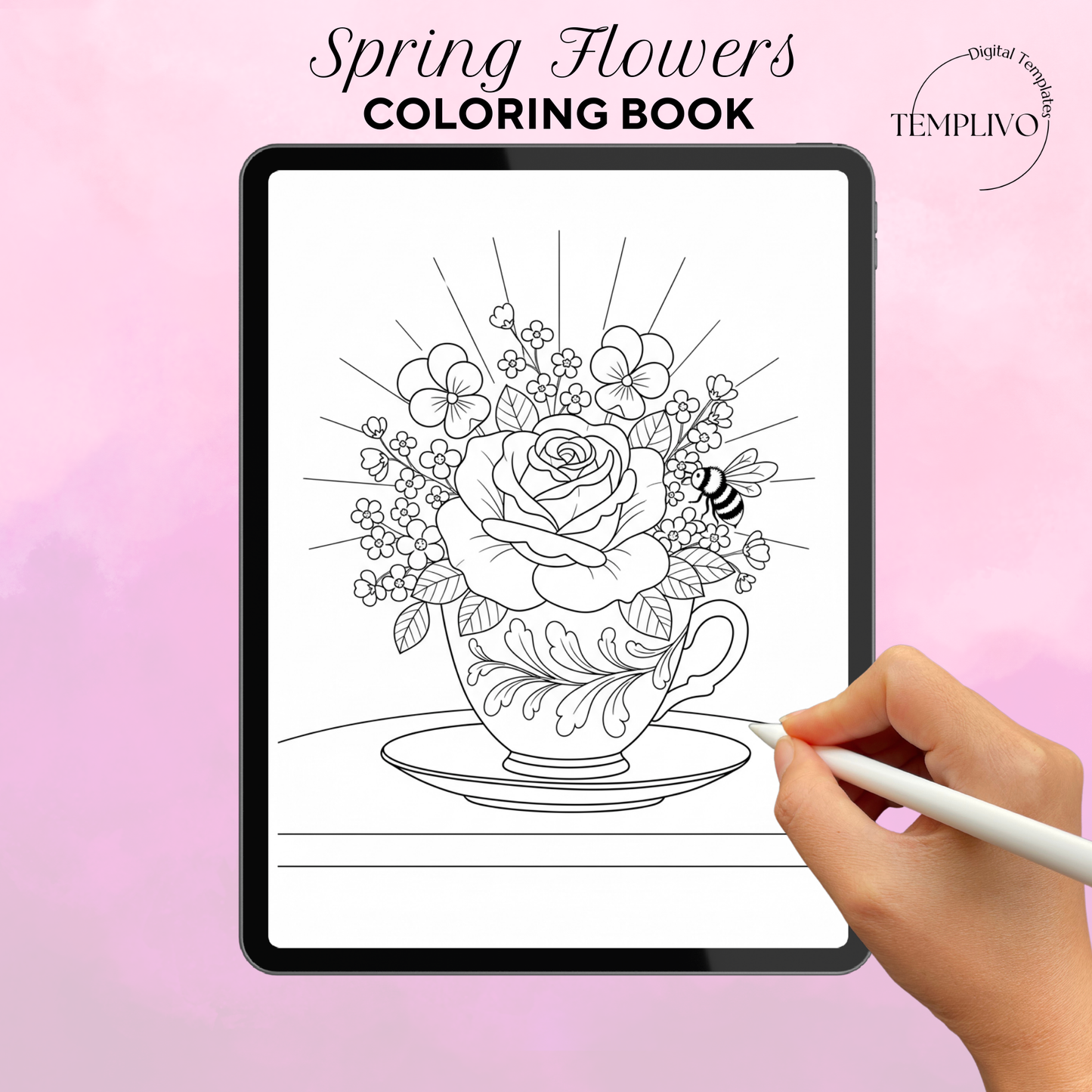 adult coloring pages, Spring Flowers coloring book, coloring book, spring theme, flower colouring, adult coloring book, Malbuch, Malseiten, Frühlingsblumen, frühling Malbuch, intricate, line-art, high detail black and greyscale, pdf, png, printable coloring sheets, digital coloring, livres coloriage adulte, doodle coloring, 
ausmalbilder erwachsene, digital download, Instant download, Coloring Pages for adults, coloriage png, floral coloring, printemps, fleurs