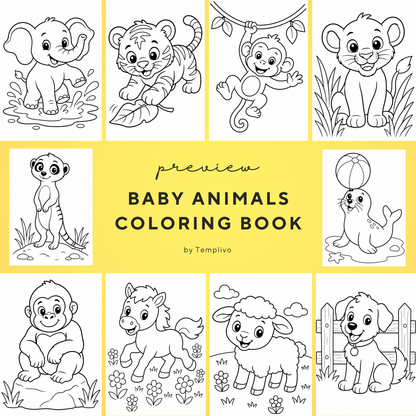 Baby Animals coloring book, kids coloring book, cute animals, coloriage png, animal coloring pages, children coloring pages, doodle colouring book, children colouring pages png, little animals coloring pages, kids coloring pages printable, childrens coloring, coloring pages for kids, coloring page digital, Instant download, simple coloring, High detail, Line art, best seller, grey scale, Malbuch für Kinder, Malbuch, Malseiten, Baby Tiere
