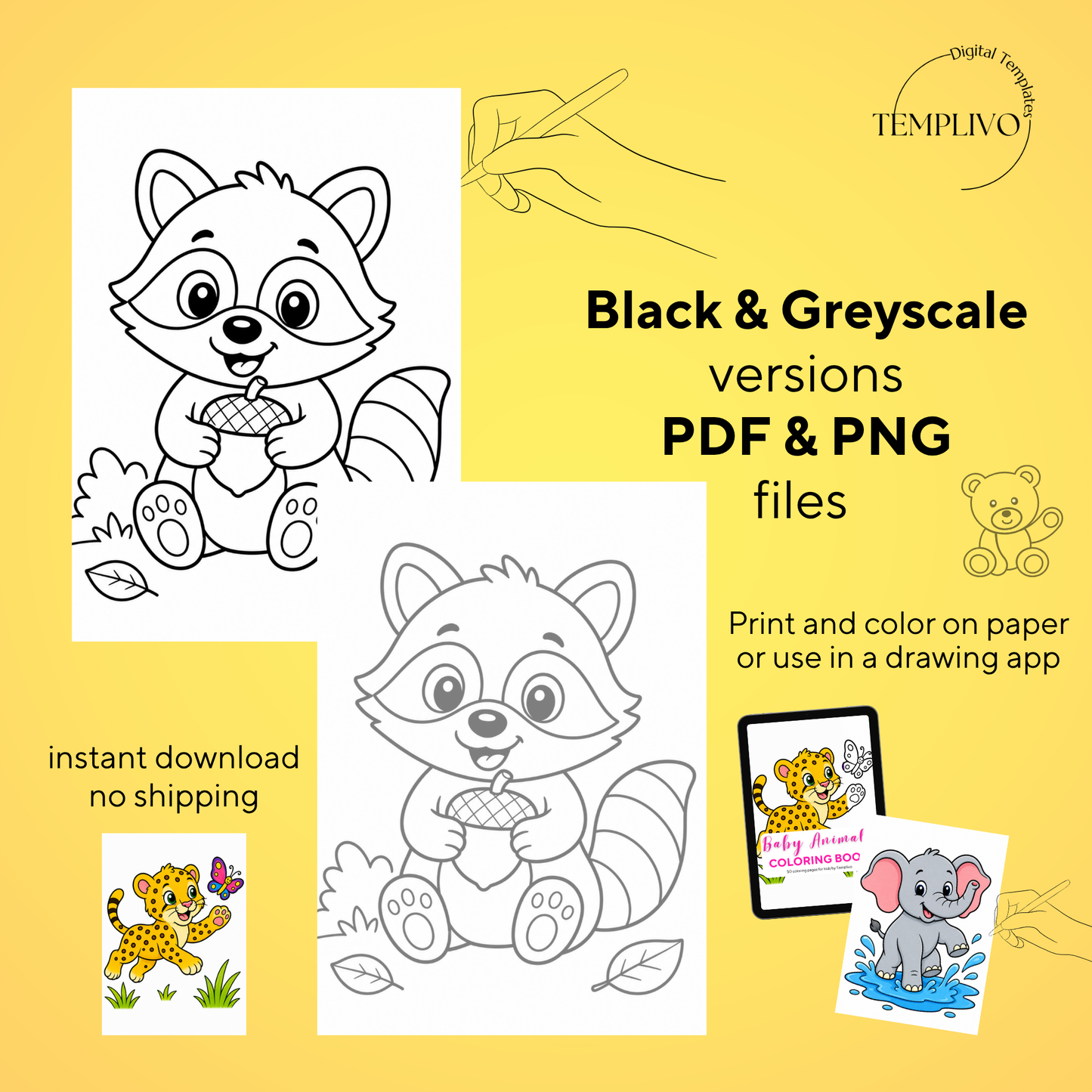 Baby Animals coloring book, kids coloring book, cute animals, coloriage png, animal coloring pages, children coloring pages, doodle colouring book, children colouring pages png, little animals coloring pages, kids coloring pages printable, childrens coloring, coloring pages for kids, coloring page digital, Instant download, simple coloring, High detail, Line art, best seller, grey scale, Malbuch für Kinder, Malbuch, Malseiten, Baby Tiere