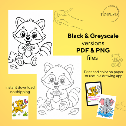 Baby Animals coloring book, kids coloring book, cute animals, coloriage png, animal coloring pages, children coloring pages, doodle colouring book, children colouring pages png, little animals coloring pages, kids coloring pages printable, childrens coloring, coloring pages for kids, coloring page digital, Instant download, simple coloring, High detail, Line art, best seller, grey scale, Malbuch für Kinder, Malbuch, Malseiten, Baby Tiere