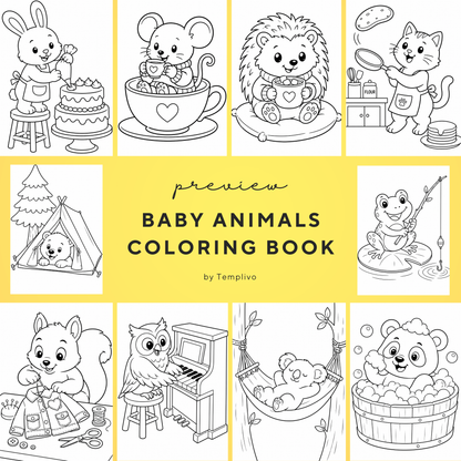 Baby Animals coloring book, kids coloring book, cute animals, coloriage png, animal coloring pages, children coloring pages, doodle colouring book, children colouring pages png, little animals coloring pages, kids coloring pages printable, childrens coloring, coloring pages for kids, coloring page digital, Instant download, simple coloring, High detail, Line art, best seller, grey scale, Malbuch für Kinder, Malbuch, Malseiten, Baby Tiere