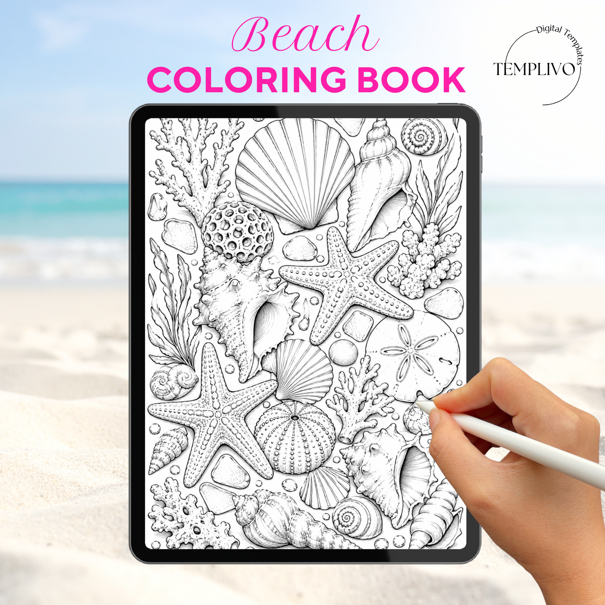 Adult coloring book, beach coloring book, seaside, livre de coloriage, pdf, png, beach coloring pages, adult coloring pages, doodle colouring book, blue sea colouring pages png, adult coloring pages printable, adult coloring, coloring pages for adults, coloring page digital, Instant download, high detail and intricate, Line art, best seller, grey scale, Strand Malvorlagen, Malbuch, Malseiten, Meer