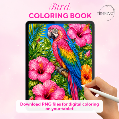 Adult coloring book, birds coloring book, bird, livre de coloriage, pdf, png, nature coloring pages, adult coloring pages, doodle colouring book, birds colouring pages png, adult coloring pages printable, adult coloring, coloring pages for adults, coloring page digital, Instant download, high detail and intricate, Line art, best seller, grey scale, Vogel Malvorlagen, Vögel Malbuch, Malseiten, oiseau
