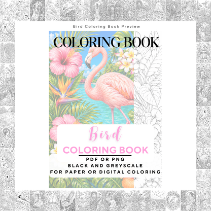 Adult coloring book, birds coloring book, bird, livre de coloriage, pdf, png, nature coloring pages, adult coloring pages, doodle colouring book, birds colouring pages png, adult coloring pages printable, adult coloring, coloring pages for adults, coloring page digital, Instant download, high detail and intricate, Line art, best seller, grey scale, Vogel Malvorlagen, Vögel Malbuch, Malseiten, oiseau