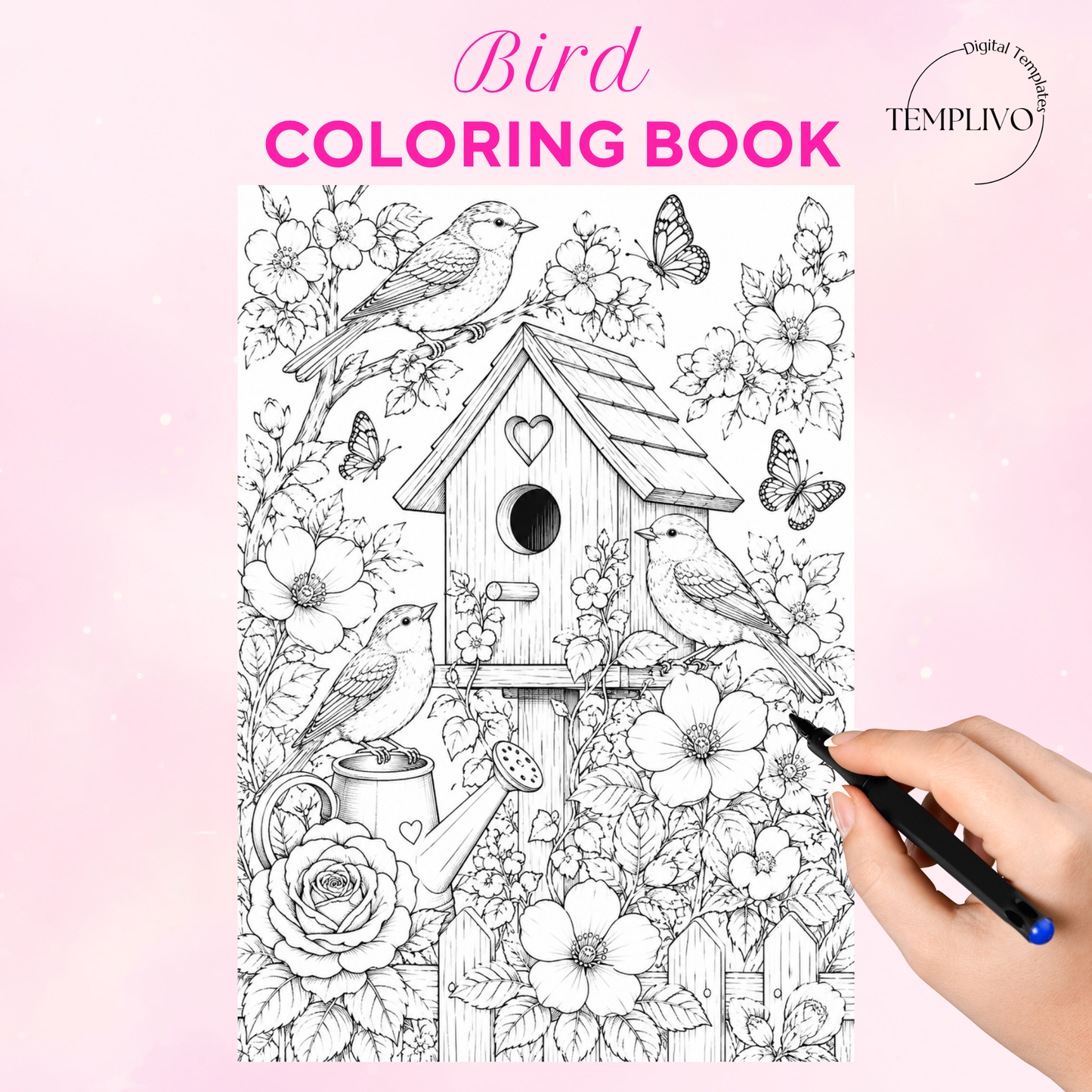 Adult coloring book, birds coloring book, bird, livre de coloriage, pdf, png, nature coloring pages, adult coloring pages, doodle colouring book, birds colouring pages png, adult coloring pages printable, adult coloring, coloring pages for adults, coloring page digital, Instant download, high detail and intricate, Line art, best seller, grey scale, Vogel Malvorlagen, Vögel Malbuch, Malseiten, oiseau
