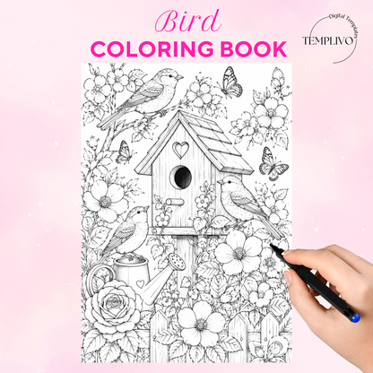 Adult coloring book, birds coloring book, bird, livre de coloriage, pdf, png, nature coloring pages, adult coloring pages, doodle colouring book, birds colouring pages png, adult coloring pages printable, adult coloring, coloring pages for adults, coloring page digital, Instant download, high detail and intricate, Line art, best seller, grey scale, Vogel Malvorlagen, Vögel Malbuch, Malseiten, oiseau