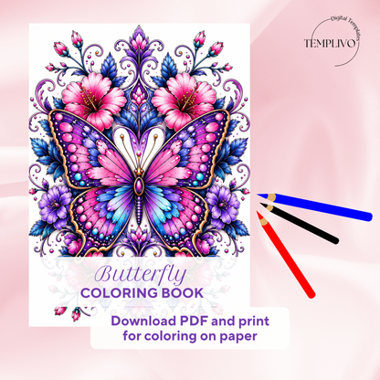 Adult coloring book, Butterfly coloring book, butterflies, livre de coloriage, pdf, png, fantasy coloring pages, adult coloring pages, doodle colouring book, floral colouring pages png, adult coloring pages printable, adult coloring, coloring pages for adults, coloring page digital, Instant download, high detail and intricate, Line art, best seller, grey scale, Schmetterling Malvorlagen, Malbuch, Malseiten, Schmetterlinge
