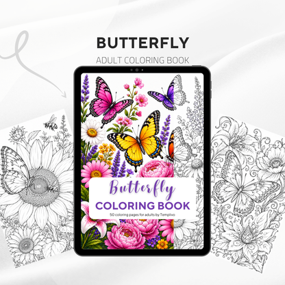 Adult coloring book, Butterfly coloring book, butterflies, livre de coloriage, pdf, png, fantasy coloring pages, adult coloring pages, doodle colouring book, floral colouring pages png, adult coloring pages printable, adult coloring, coloring pages for adults, coloring page digital, Instant download, high detail and intricate, Line art, best seller, grey scale, Schmetterling Malvorlagen, Malbuch, Malseiten, Schmetterlinge