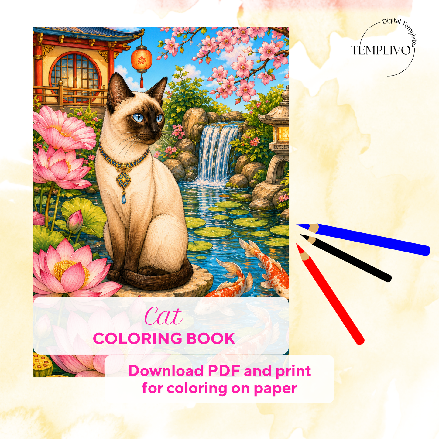 Adult coloring book, Cat coloring book, fantasy, livre de coloriage, pdf, png, cat coloring pages, adult coloring pages, doodle colouring book, fantasy cat colouring pages png, adult coloring pages printable, adult coloring, coloring pages for adults, coloring page digital, Instant download, Intricate, High detail, Line art, best seller, grey scale, Katzen Malvorlagen, Malbuch, Malseiten