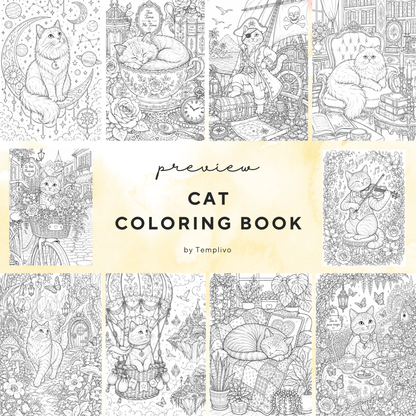 Adult coloring book, Cat coloring book, fantasy, livre de coloriage, pdf, png, cat coloring pages, adult coloring pages, doodle colouring book, fantasy cat colouring pages png, adult coloring pages printable, adult coloring, coloring pages for adults, coloring page digital, Instant download, Intricate, High detail, Line art, best seller, grey scale, Katzen Malvorlagen, Malbuch, Malseiten