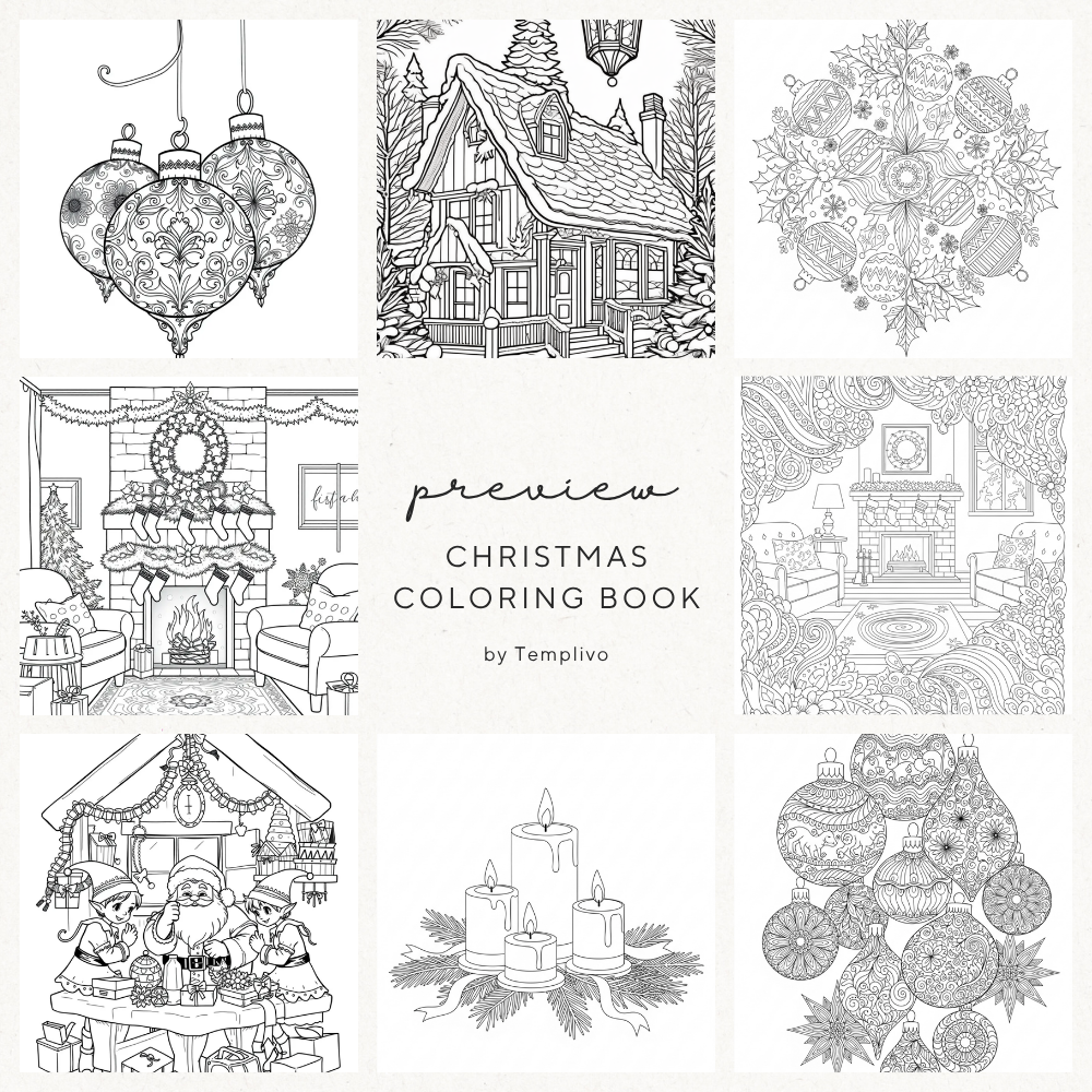 christmas coloring book, adult coloring book, xmas coloring sheets, printable coloring book for adults, digital coloring png, christmas coloring book pdf, Adult coloring pages printable, christmas printable, winter coloring book, Malbuch Weihnachts, weihnachts malbuch