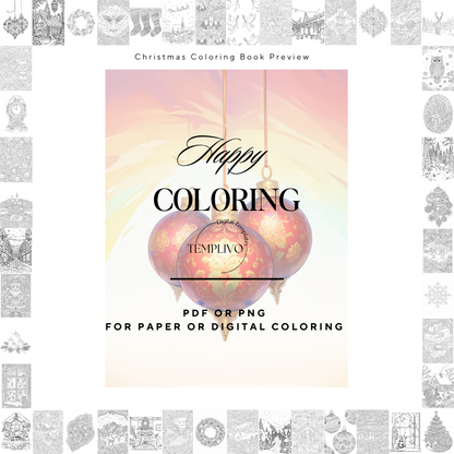 christmas coloring book, adult coloring book, xmas coloring sheets, printable coloring book for adults, digital coloring png, christmas coloring book pdf, Adult coloring pages printable, christmas printable, winter coloring book, Malbuch Weihnachts, weihnachts malbuch