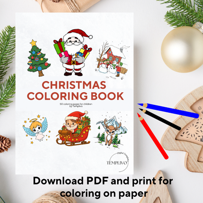 Christmas Coloring Book for Kids, Coloring Book, Christmas Coloring pages, Kids coloring book, coloring pages for children, Christmas Coloring, Malseite, Weihnachts Malbuch