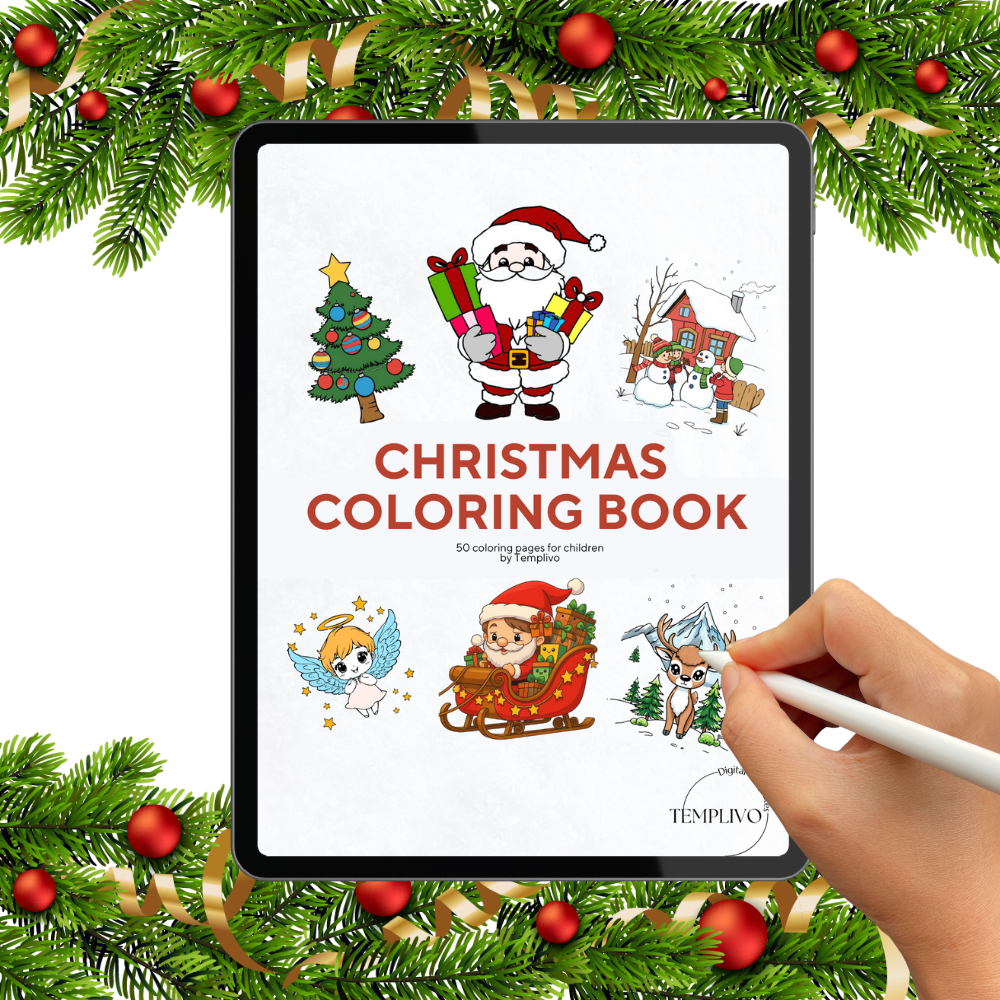 Christmas Coloring Book for Kids, Coloring Book, Christmas Coloring pages, Kids coloring book, coloring pages for children, Christmas Coloring, Malseite, Weihnachts Malbuch