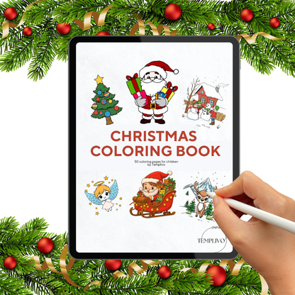 Christmas Coloring Book for Kids, Coloring Book, Christmas Coloring pages, Kids coloring book, coloring pages for children, Christmas Coloring, Malseite, Weihnachts Malbuch