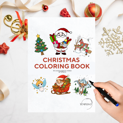 Christmas Coloring Book for Kids, Coloring Book, Christmas Coloring pages, Kids coloring book, coloring pages for children, Christmas Coloring, Malseite, Weihnachts Malbuch