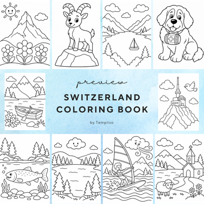 Kids coloring book, switzerland coloring book, swiss, coloriage png, floral coloring pages, children coloring pages, doodle colouring book, forest colouring pages png, animal coloring pages, kids coloring pages printable, childrens coloring, coloring pages for kids, coloring page digital, Instant download, Intricate, High detail, Line art, best seller, grey scale, swissness, Malbuch, Malseiten, Schweiz, Suisse