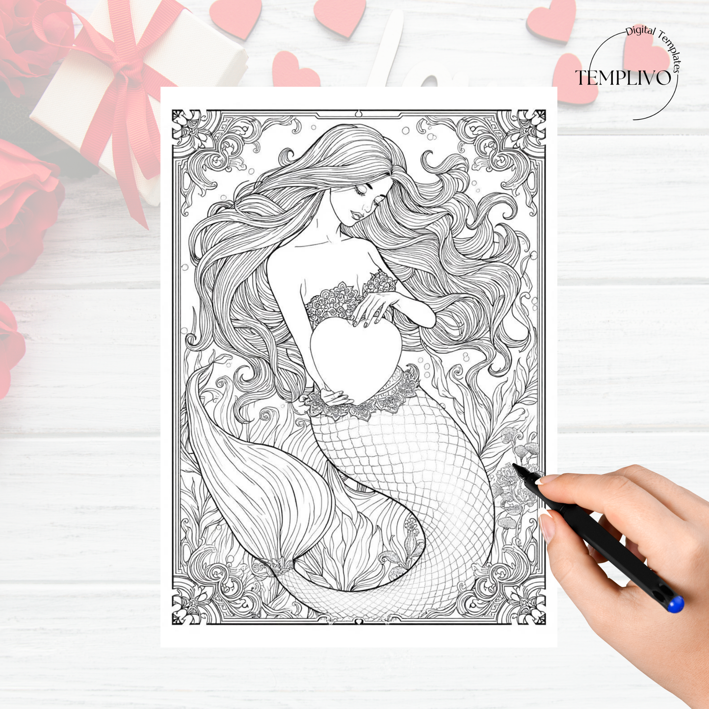 Coloring Book, adult coloring pages, coloring pages, valentines day, valentine day, valentine, love, love theme, digital coloring book, adult coloring book, printable coloring pages, heart coloring book, pdf, png, digital download, Malbuch, livre de coloriage