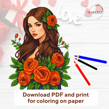 Coloring Book, adult coloring pages, coloring pages, valentines day, valentine day, valentine, love, love theme, digital coloring book, adult coloring book, printable coloring pages, heart coloring book, pdf, png, digital download, Malbuch, livre de coloriage
