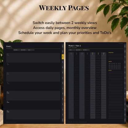 Digital Planner 2027, Monday start, dark mode, Digitaler Planer, Digital Planner, portrait orientation, planner, Digital planner, Digital Planner 2027 - Monday Start, journal for samsung notes, goodnotes and ipad, daily, weekly and monthly pages with lifestyle templates, daily planner, weekly planner, monthly planner, digital planner, goodnotes planner, digital journal, notebook, adhd planner, hyperlinked, digital download, 2027 calendar, digitaler planer, digitale agenda, digital notebook