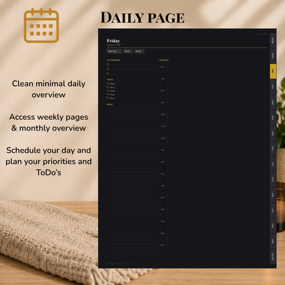 Digital Planner 2027, Monday start, dark mode, Digitaler Planer, Digital Planner, portrait orientation, planner, Digital planner, Digital Planner 2027 - Monday Start, journal for samsung notes, goodnotes and ipad, daily, weekly and monthly pages with lifestyle templates, daily planner, weekly planner, monthly planner, digital planner, goodnotes planner, digital journal, notebook, adhd planner, hyperlinked, digital download, 2027 calendar, digitaler planer, digitale agenda, digital notebook