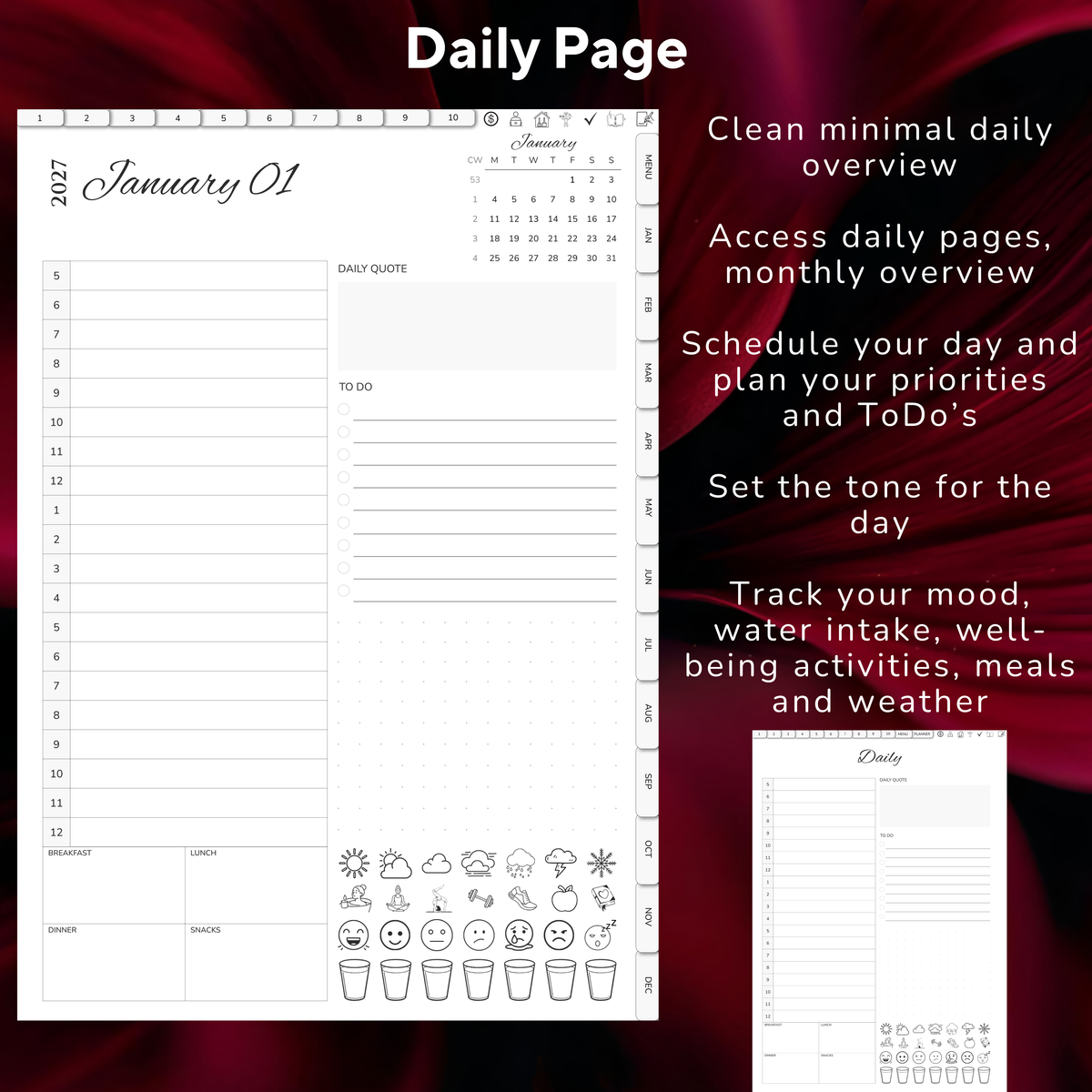 Digital Planner Bundle, minimalist planner, 2027 digital agenda, Digitaler Planer, portrait orientation, Sunday and monday start planner, printable planner, Digital calendar 2027 2026, journal for samsung notes, goodnotes and ipad, daily, weekly and monthly pages with lifestyle templates, daily, weekly planner, monthly planner, digital planner, goodnotes planner, digital journal, notebook, adhd planner, hyperlinked, digital download, 2028 calendar, digitaler planer, digitale agenda, agenda numerique