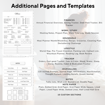 Digital Planner, Digitaler Planer, 2026 Digital Planner, portrait orientation, Monday start planner, printable planner, Digital planner 2026