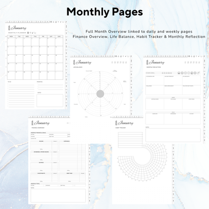 Digital Planner, Digitaler Planer, 2026 Digital Planner, portrait orientation, Monday start planner, printable planner, Digital planner 2026