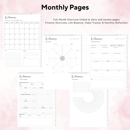 Digital Planner, Digitaler Planer, 2026 Digital Planner, portrait orientation, Monday start planner, printable planner, Digital planner 2026, Digital Planner 2026 - Monday Start, journal for samsung notes, goodnotes and ipad, daily, weekly and monthly pages with lifestyle templates, daily planner, weekly planner, monthly planner, digital planner, goodnotes planner, digital journal, notebook, adhd planner, hyperlinked, digital download, 2026 calendar, digitaler planer, digitale agenda, digital notebook