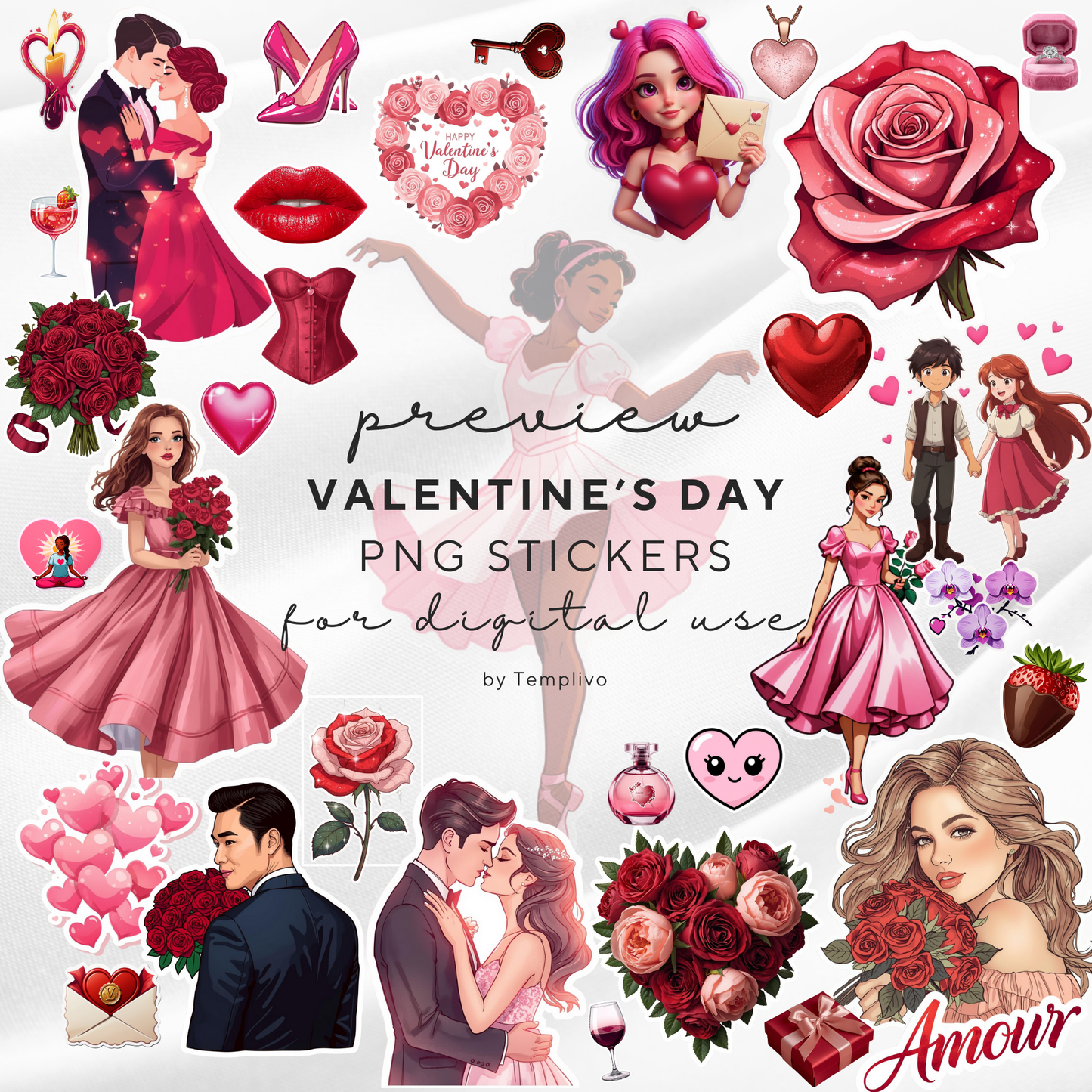 Digital stickers, digital planner stickers, planner stickers, valentines day, png stickers, stickers, ipad stickers, goodnotes stickers, aesthetic stickers, watercolor stickers, valentines png, valentines stickers, valentine, love stickers, valentinstag, digitale sticker, planer sticker