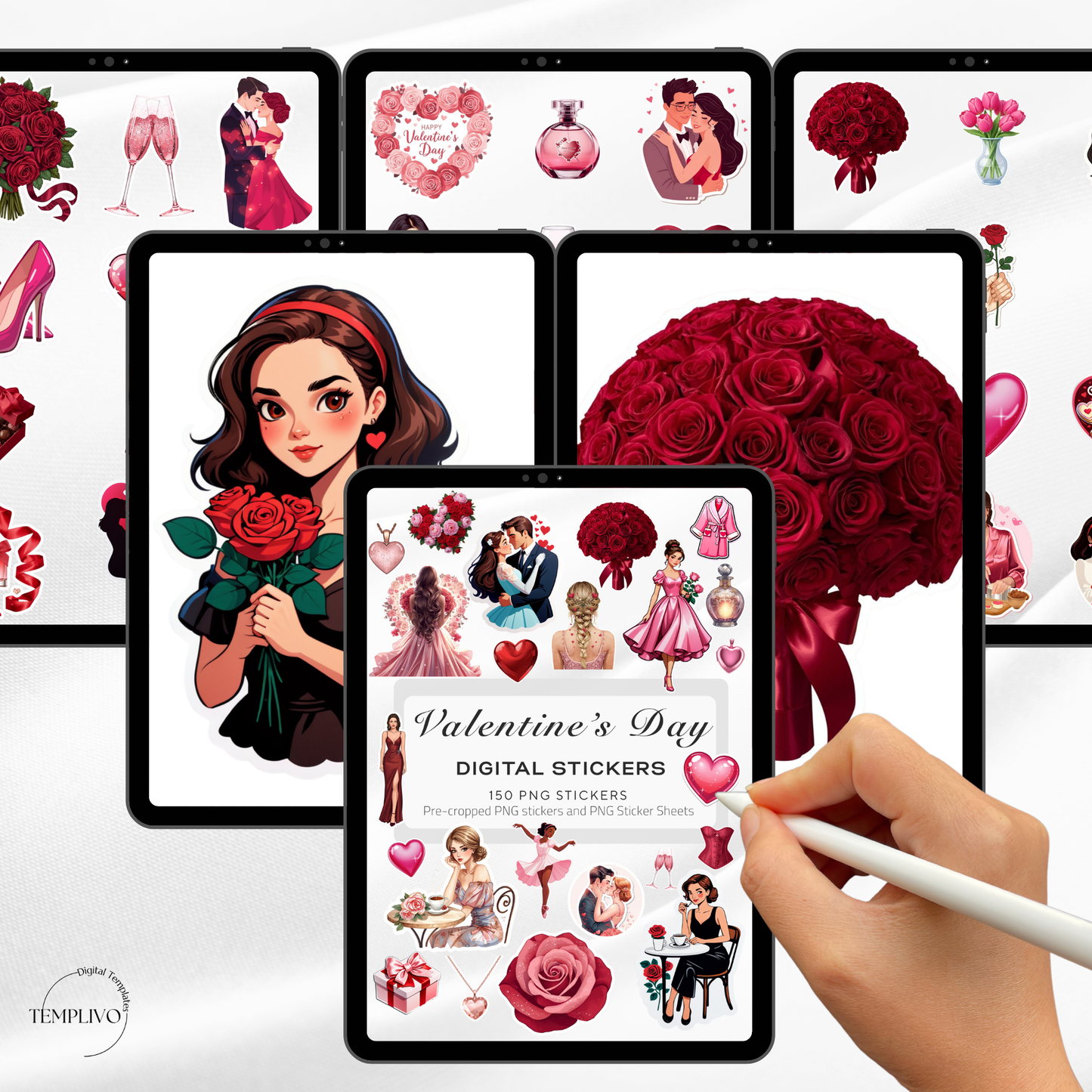 Digital stickers, digital planner stickers, planner stickers, valentines day, png stickers, stickers, ipad stickers, goodnotes stickers, aesthetic stickers, watercolor stickers, valentines png, valentines stickers, valentine, love stickers, valentinstag, digitale sticker, planer sticker