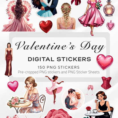 Digital stickers, digital planner stickers, planner stickers, valentines day, png stickers, stickers, ipad stickers, goodnotes stickers, aesthetic stickers, watercolor stickers, valentines png, valentines stickers, valentine, love stickers, valentinstag, digitale sticker, planer sticker