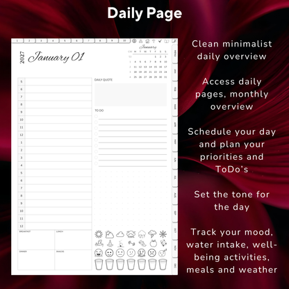 Digital Planner 2027, Digitaler Planer, 2027 Digital Planner, portrait orientation, Monday start planner, printable planner, Digital planner 2027, Digital agenda 2027 Monday Start, journal for samsung notes, goodnotes and ipad, daily, weekly and monthly pages with lifestyle templates, daily, weekly planner, monthly planner, digital planner, goodnotes planner, digital journal, notebook, adhd planner, hyperlinked, digital download, 2027 calendar, digitaler planer, digitale agenda, digital notebook, numerique