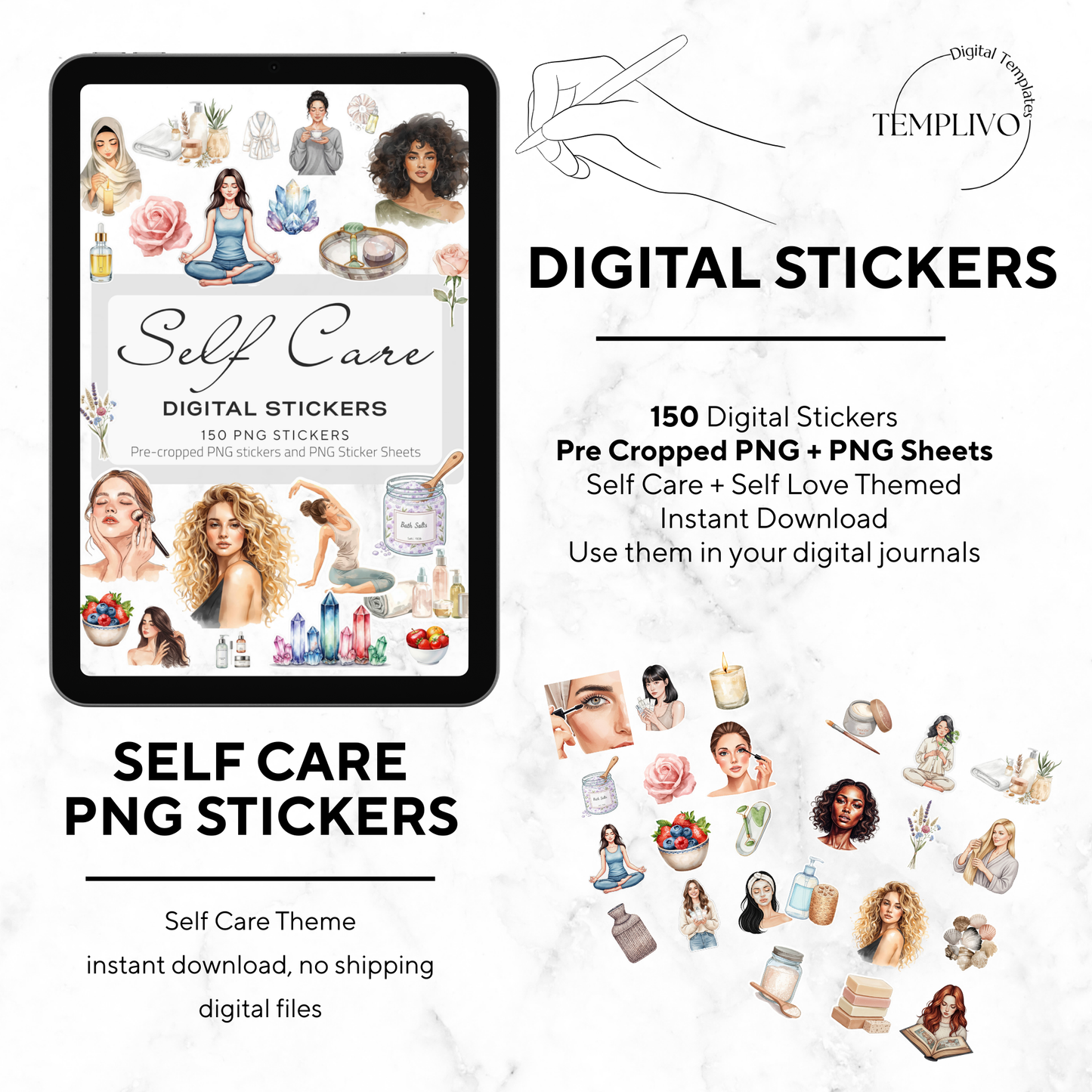 Digital Stickers - Self Care