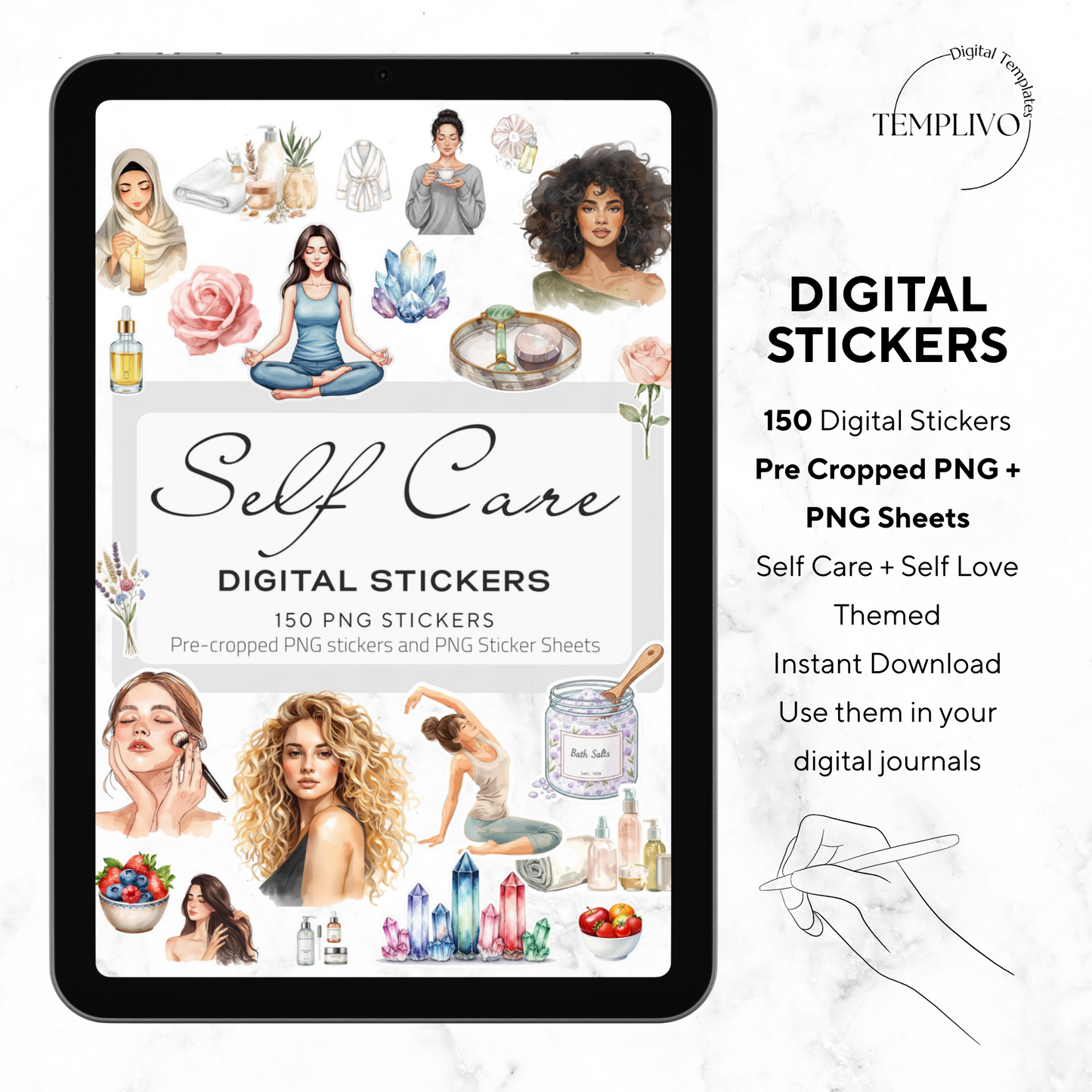 Digital Stickers - Self Care