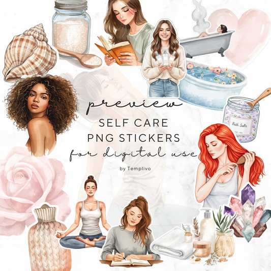 Digital Stickers - Self Care