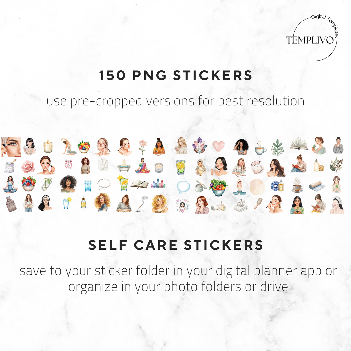 Digital Stickers - Self Care