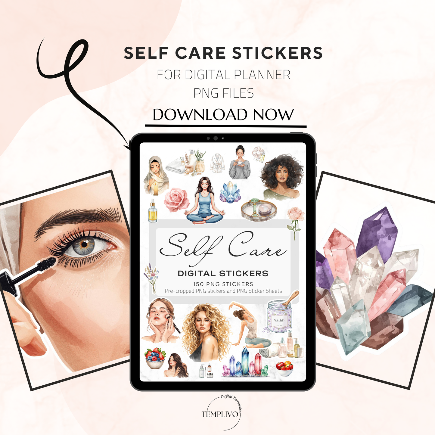 Digital Stickers - Self Care