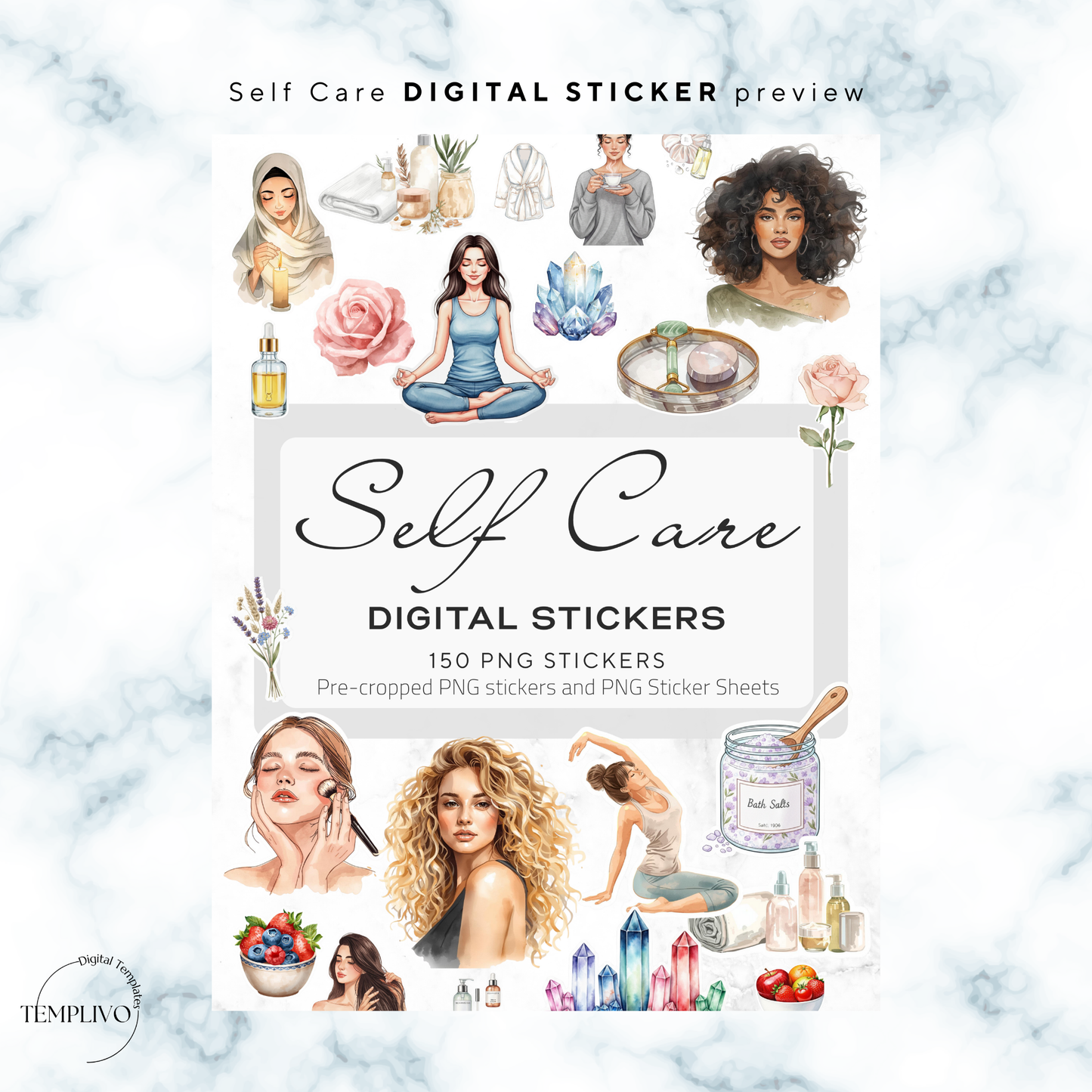 Digital Stickers - Self Care