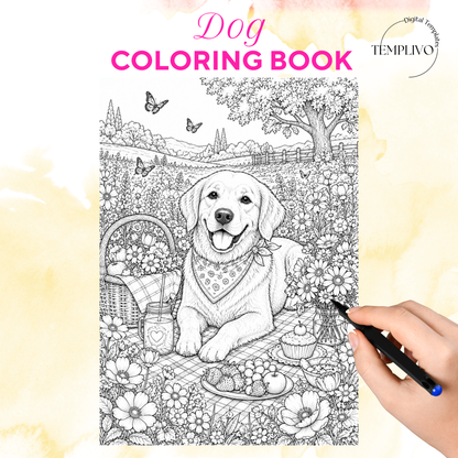 Adult coloring book, Dog coloring book, garden, livre de coloriage, pdf, png, dog coloring pages, adult coloring pages, doodle colouring book, flower dog colouring pages png, adult coloring pages printable, adult coloring, coloring pages for adults, coloring page digital, Instant download, Intricate, High detail, Line art, best seller, grey scale, Hunde Malvorlagen, Malbuch, Malseiten, Hund