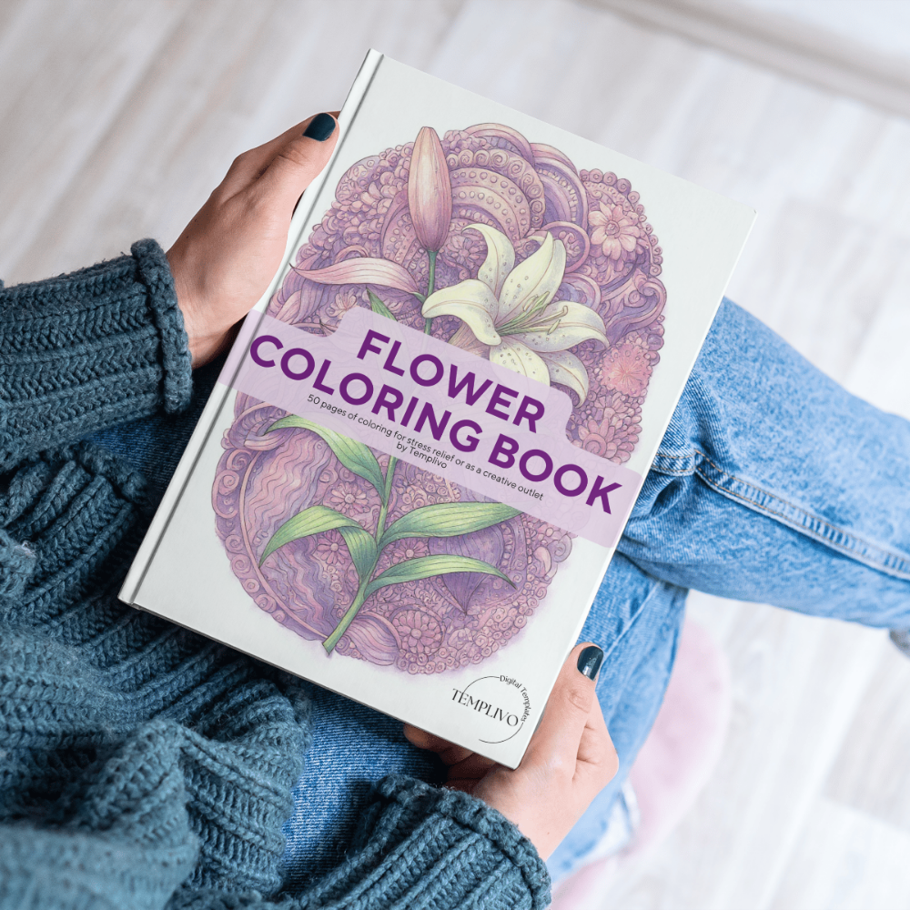 Flower Coloring Book, coloring pages for adults, flower coloring pages, adult coloring book, adult coloring pages printable, Blumen Malbuch, Ausmalbuch für Erwachsene