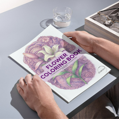 Flower Coloring Book, coloring pages for adults, flower coloring pages, adult coloring book, adult coloring pages printable, Blumen Malbuch, Ausmalbuch für Erwachsene